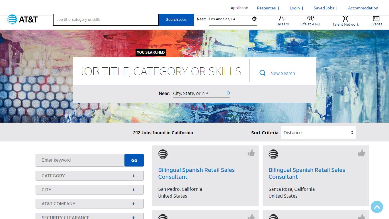 Search California Jobs at AT&T